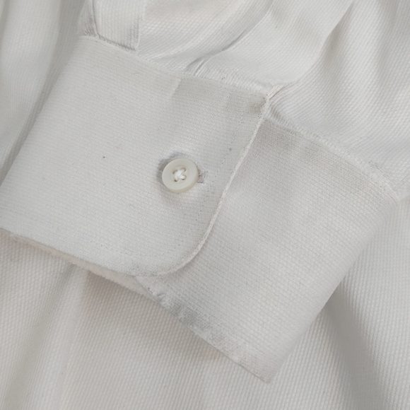 CULWELL & SON set Of 2 White Button Down Long Sleeve Shirts Size (18) - Picture 9 of 16